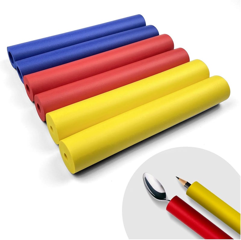 lyforx Foam Grip Tubing 6pcs Adaptive Utensils Grip Tubing, Built up Grip Aid for Utensils, Tools and Pens for Elderly, Disabled, Arthritic, Handicapped - Image 1